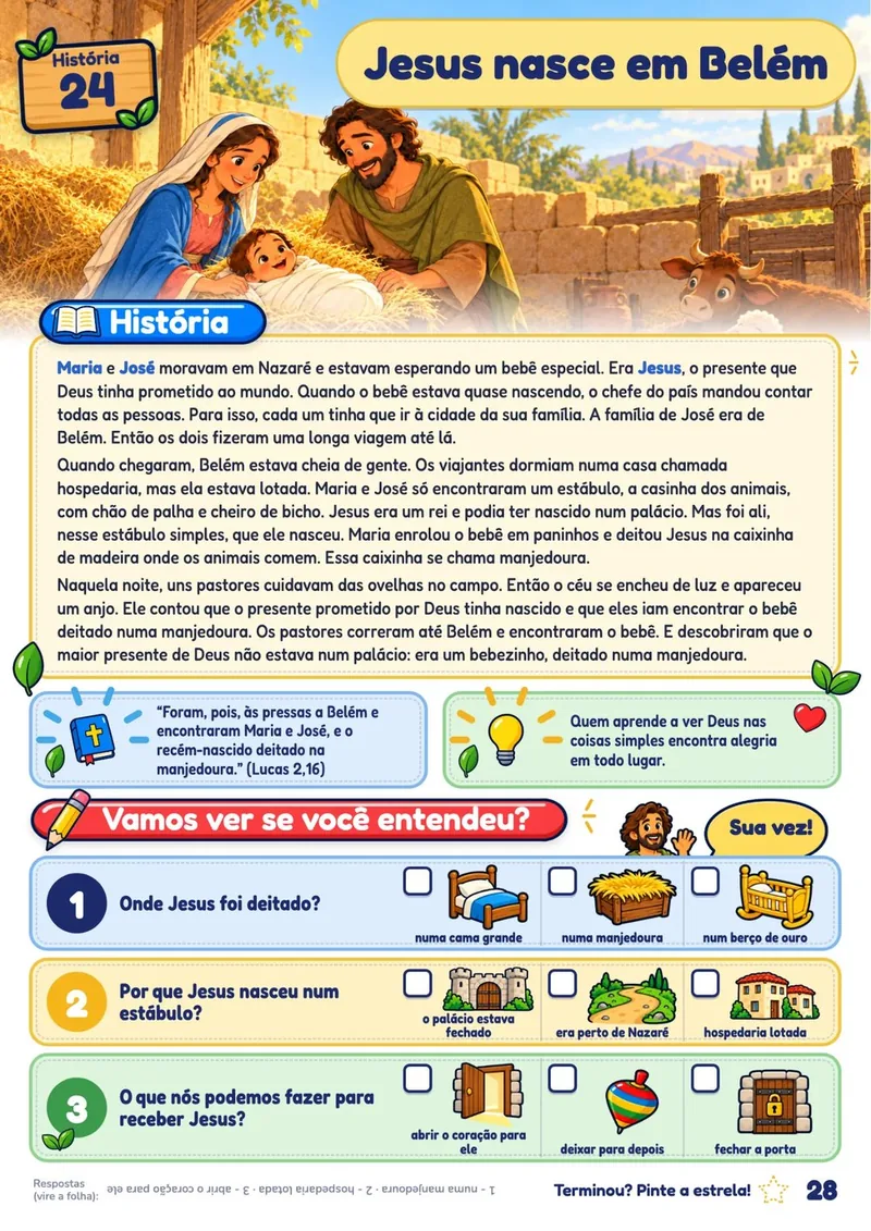 História 24, Jesus nasce em Belém