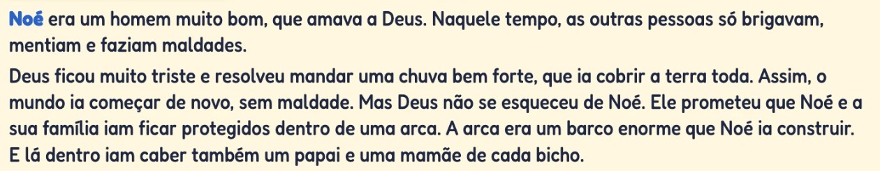 Trecho da história de Noé